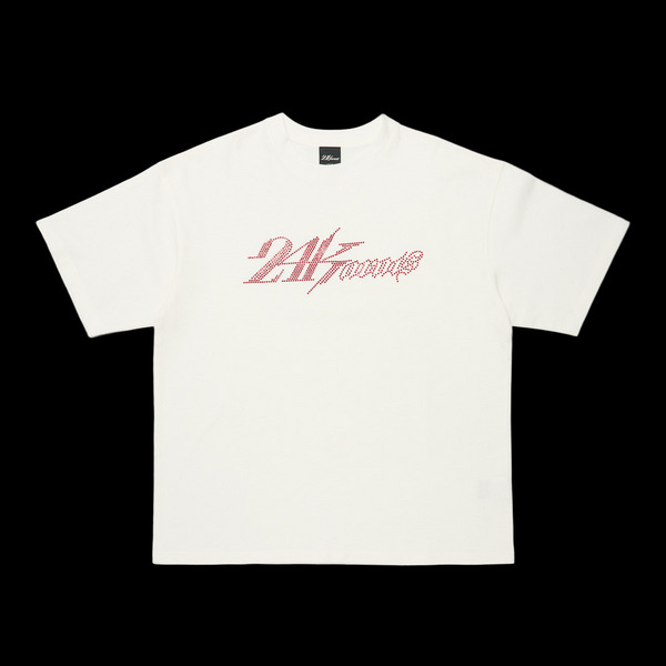 RHINESTONE SS TEE 詳細画像 White&times;Red 1