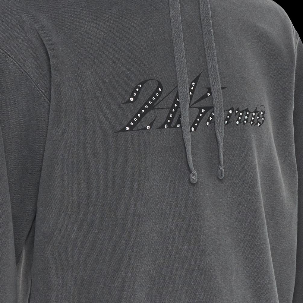 GARMENT DYE RHINESTONE HOODIE(OVERSIZE SILHOUETTE)				 				 詳細画像 C.Grey 3
