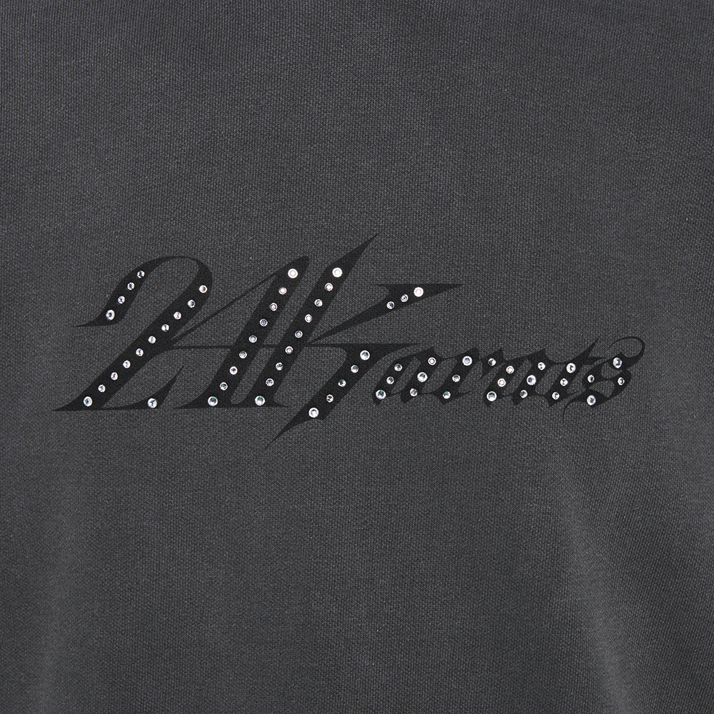 GARMENT DYE RHINESTONE HOODIE(OVERSIZE SILHOUETTE)				 				 詳細画像 C.Grey 4