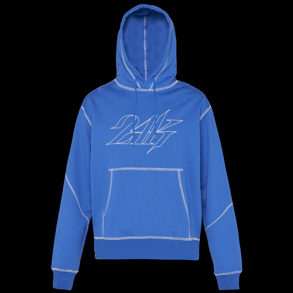 CONTRAST STITCH PULLOVER HOODIE