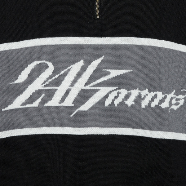 HALFZIP KNIT POLO L/S 詳細画像 Black 7