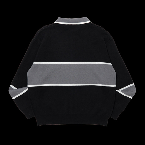 HALFZIP KNIT POLO L/S 詳細画像 Black 8
