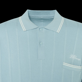 SHADOW STRIPE KNIT POLO LS 詳細画像