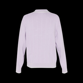 SHADOW STRIPE KNIT POLO LS 詳細画像