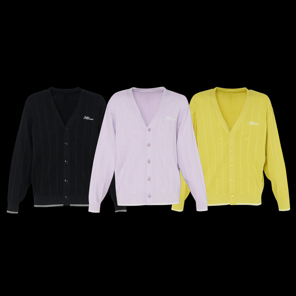 SHADOW STRIPE KNIT CARDIGAN 詳細画像 Purple 9