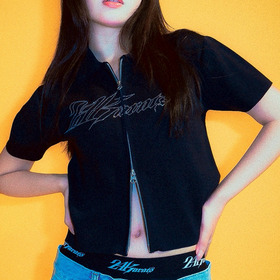WMNS RIB FULL ZIP POLO 詳細画像