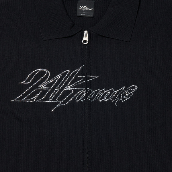 WMNS RIB FULL ZIP POLO 詳細画像 Black 4