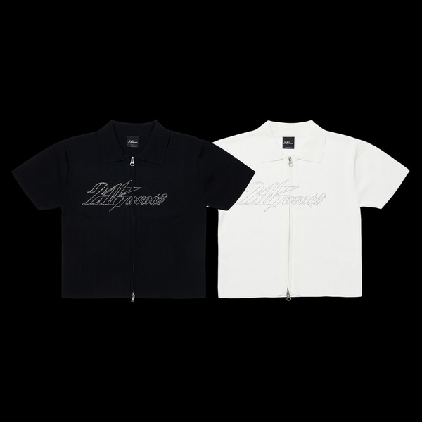 WMNS RIB FULL ZIP POLO 詳細画像 Black 9