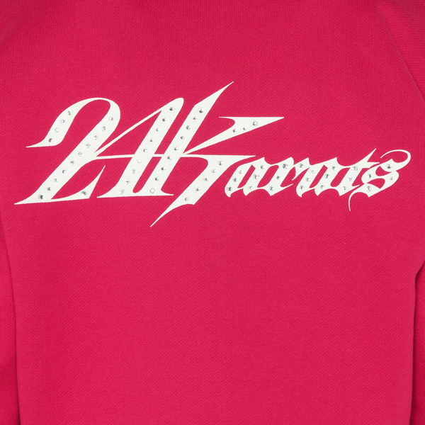WMNS RHINESTONE LOGO ZIP HOODIE (Girls² ver) 詳細画像 Pink 5